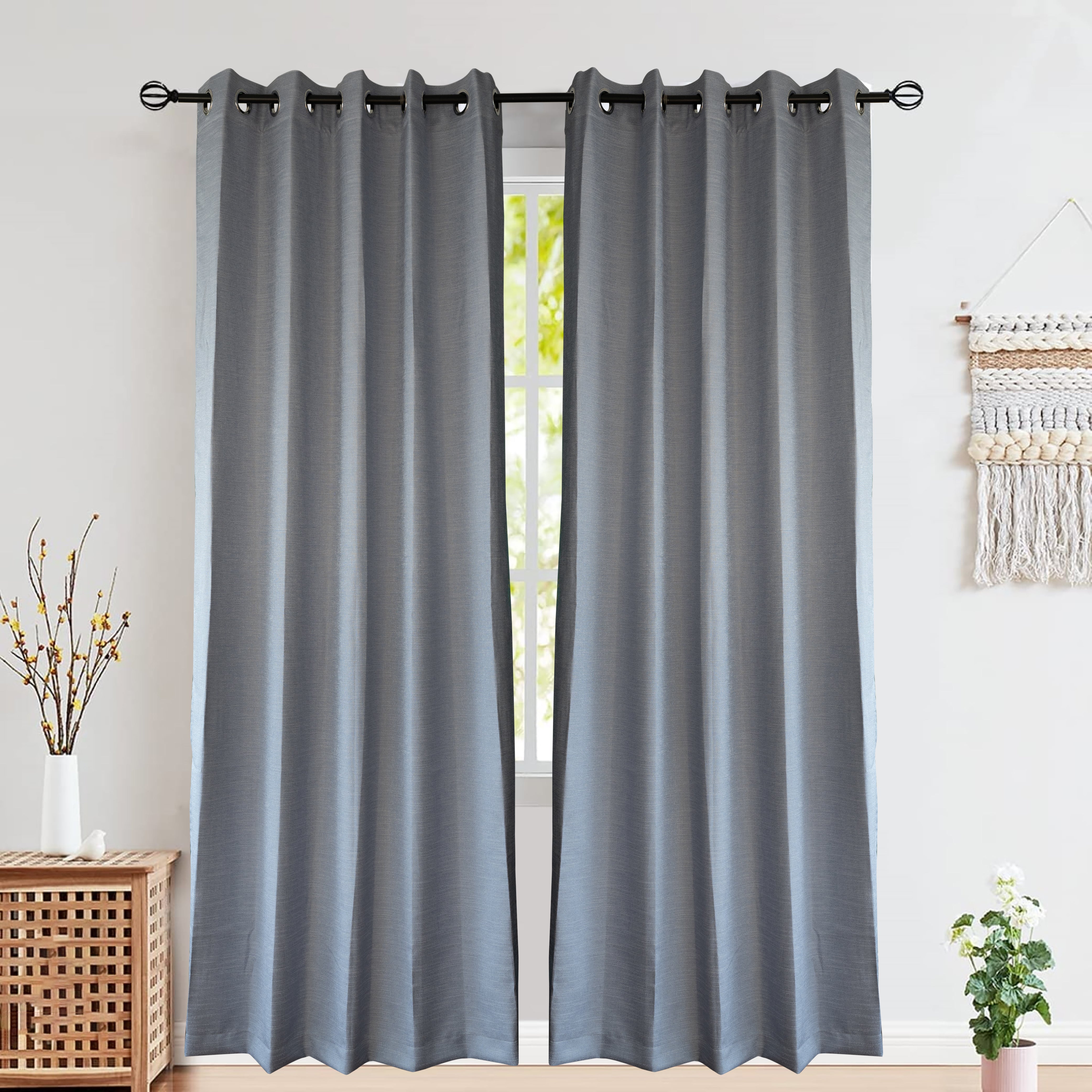 Slub-Texture Curtain